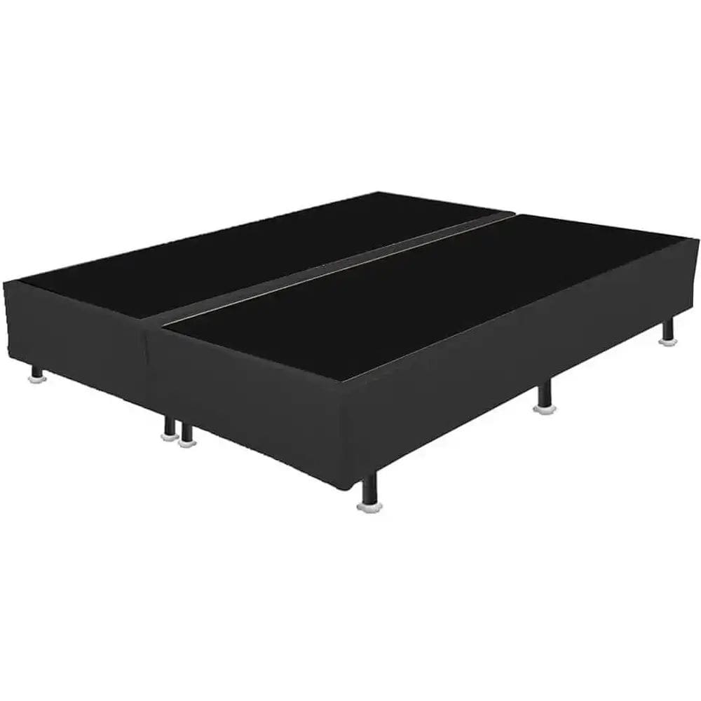 Base Box Bipartida King em Corino Universal 37x203x193 Cor Preto