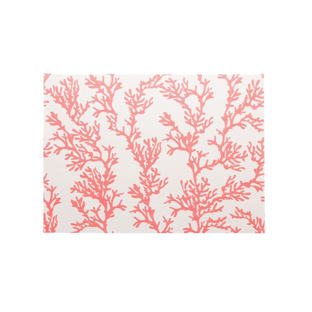 Lugar Americano de PVC Retangular Coral Vermelho 45x30cm Royal Decor