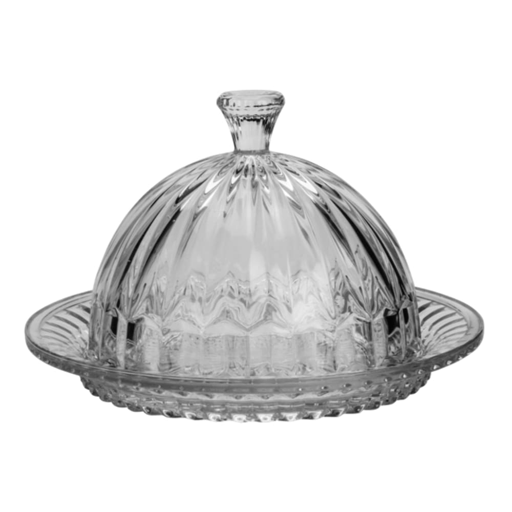 Queijeira de Cristal Com Tampa Renaissance Transparente 20x13cm Lyor