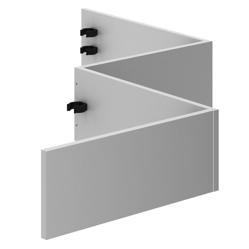 Conjunto Rodapé Canto 47,3cm Mdf Cz3337 Branco