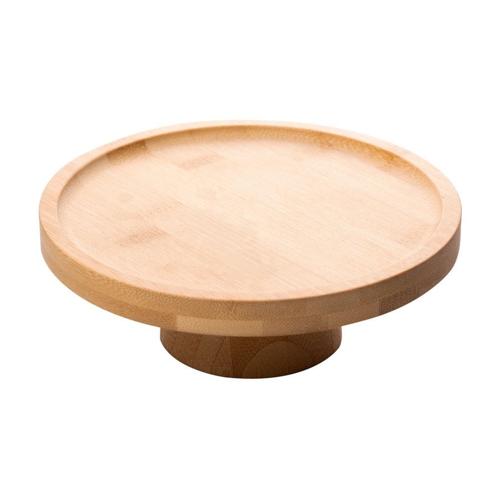 Prato de Bambu C/Pé Para Bolo 20x7cm Lyor