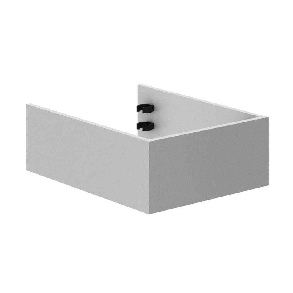 Conjunto Rodapé 17cm X 40cm Mdf Cz3332 Branco