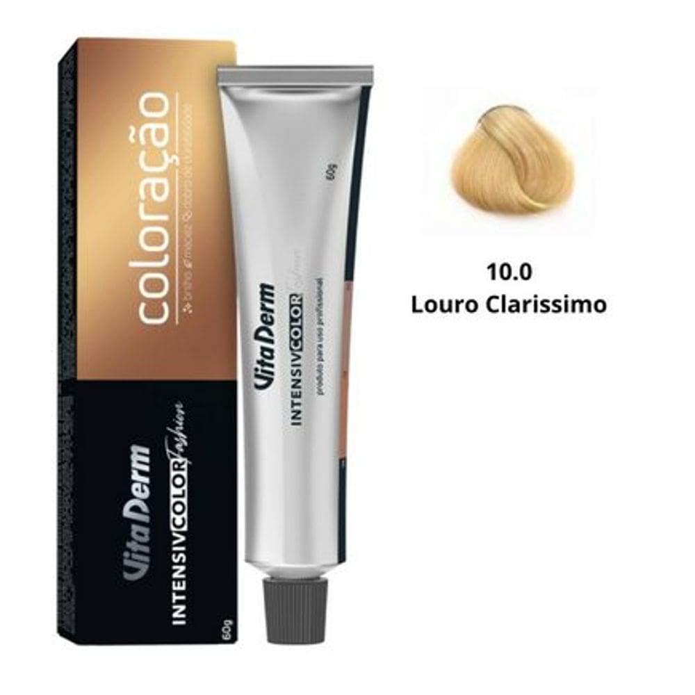 10.0 Louro Claríssimo Coloração Creme 60g Vita derm