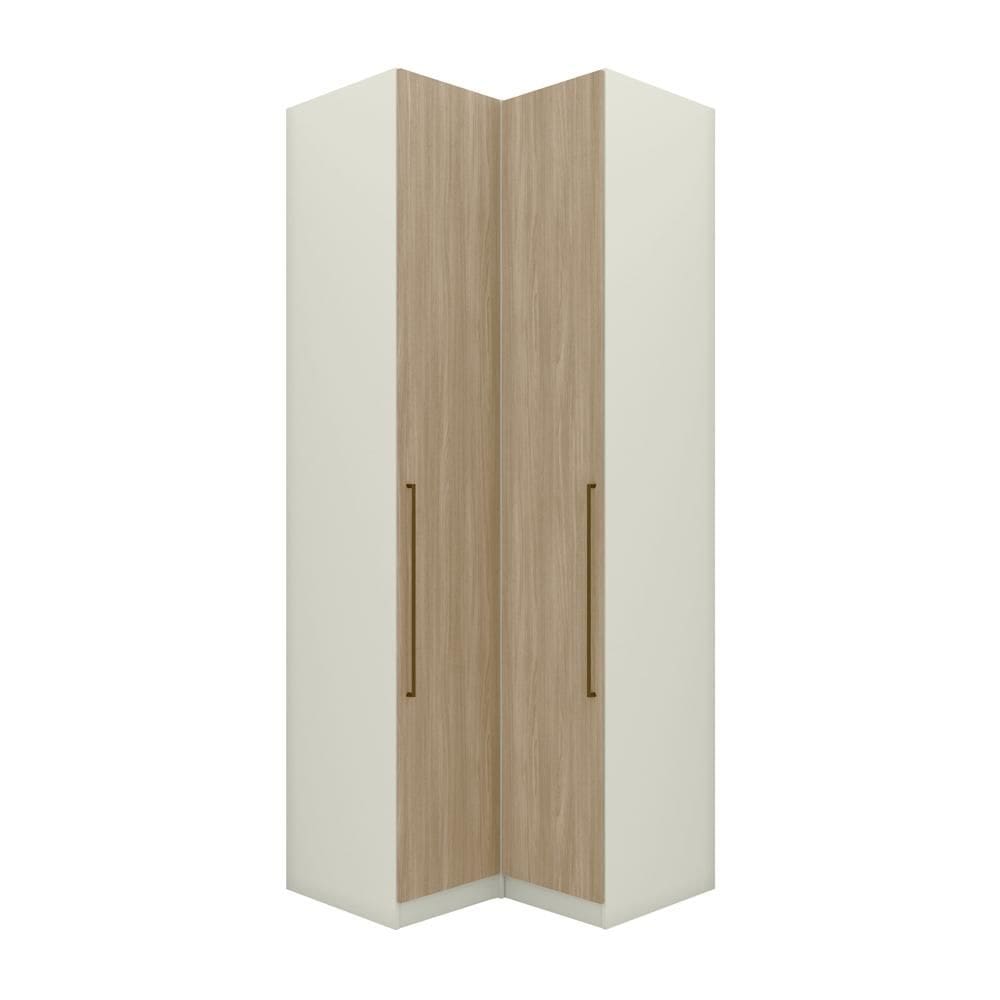 Guarda Roupa Modulado Canto 2 Portas Seletto Areia/Jequitibá