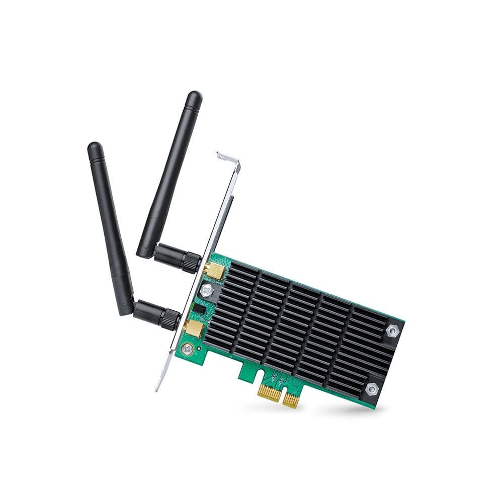 Placa PCI Express TP-Link Archer T6E AC1300 Dual Band Wireless 802.11ac 867Mbps 5GHz 400Mbps 2.4GHz Antenas Externas