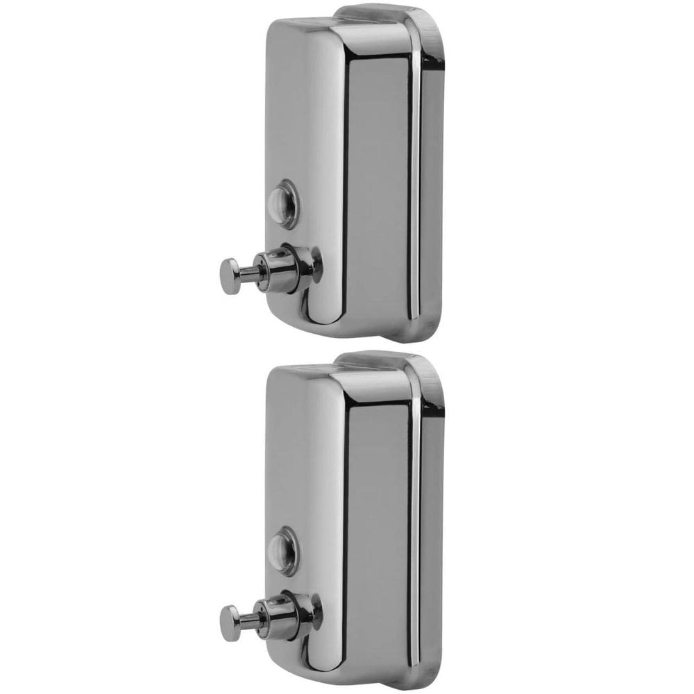 2 Saboneteiras Dispenser 800Ml Sabonete Líquido Álcool Inox