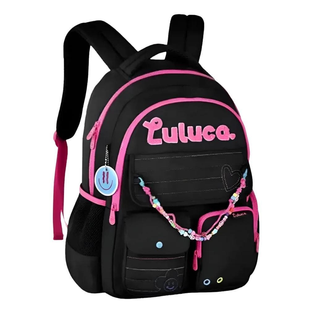 Mochila De Costas Em Crinkle Oficial Luluca Lu24611