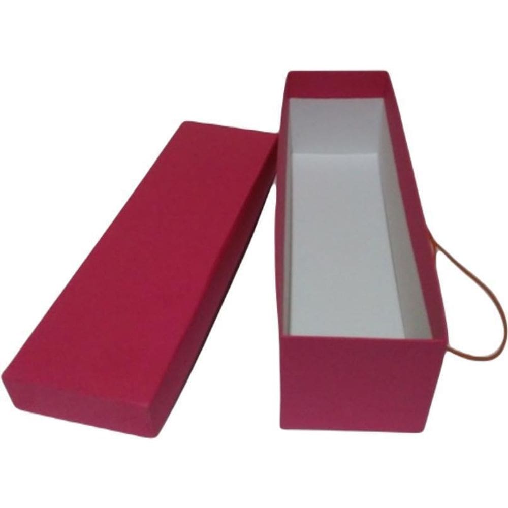 Caixa Cartonada Pink Para 01 Garrafa 34 X 9 X 9