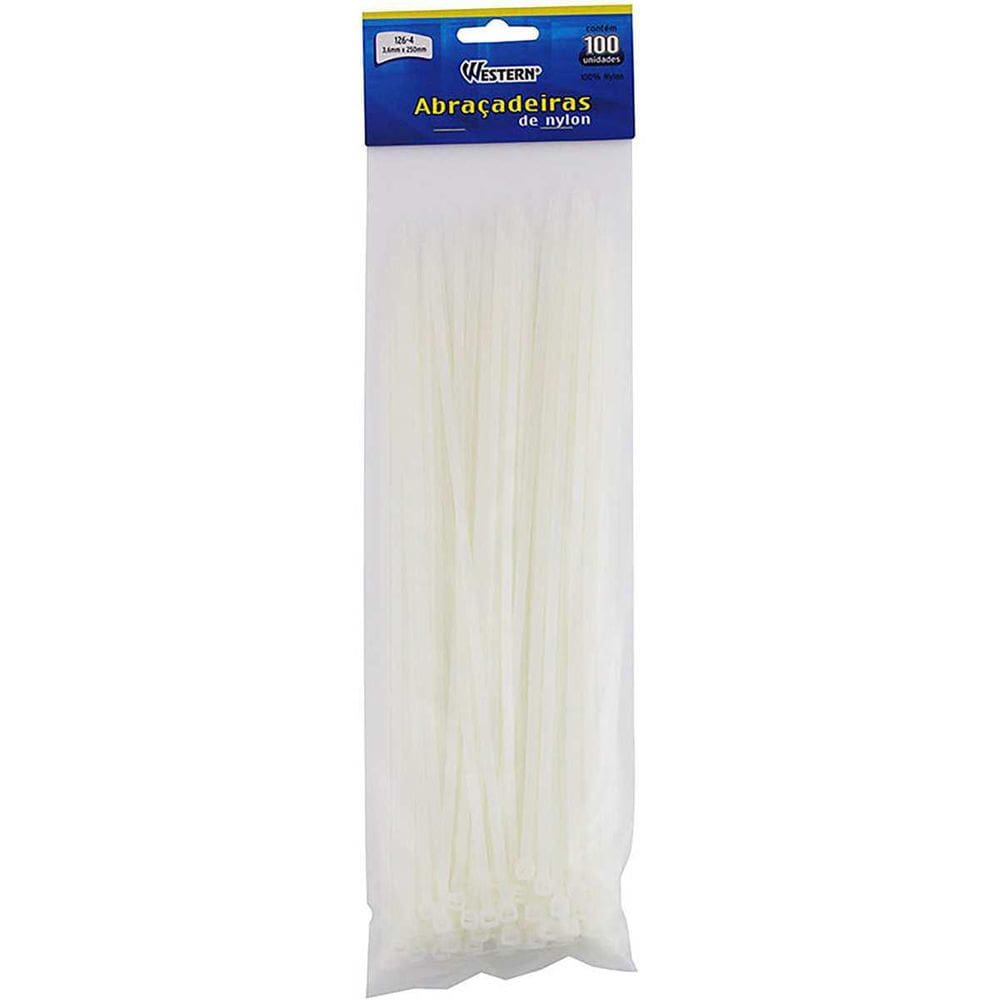 Abraçadeira Nylon Branca 3,6X250Mm