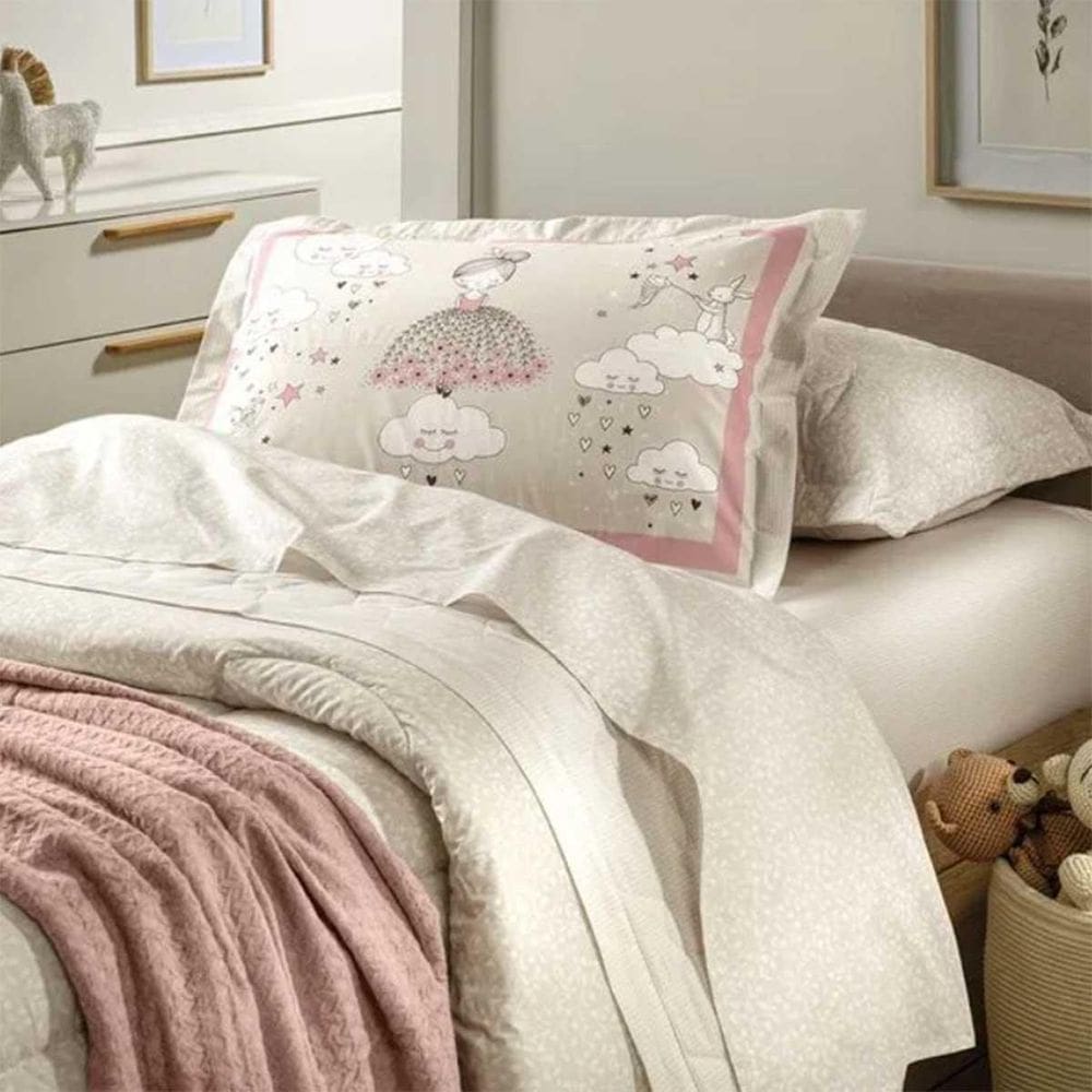 Jogo Cama Infantil Solteiro 200 Fios Lari Iii 100% Algodão