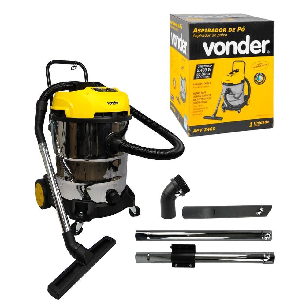 Aspirador Pó E Líquidos 2400W 60 Litros Apv 2460 220V Vonder