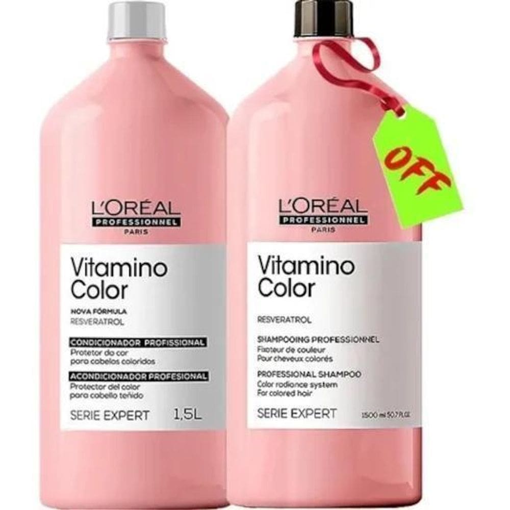 Kit Vitamino Color Loreal Shampoo + Condicionador 1500Ml