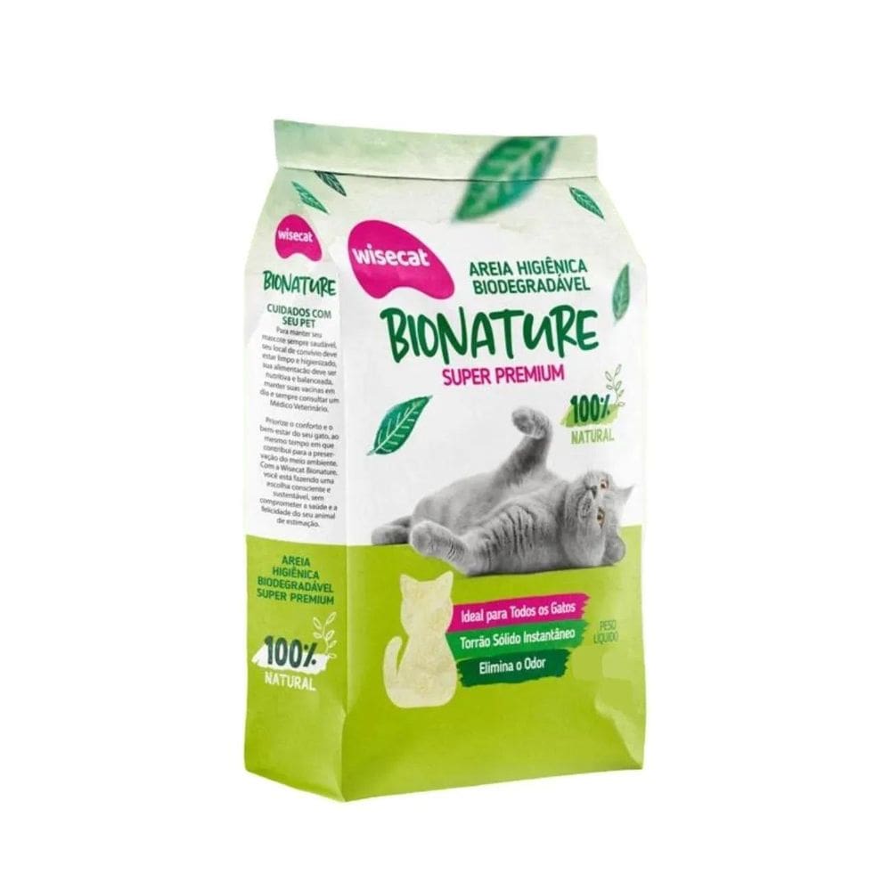 Areia Higiênica Para Gatos Bio Nature - 10Kg