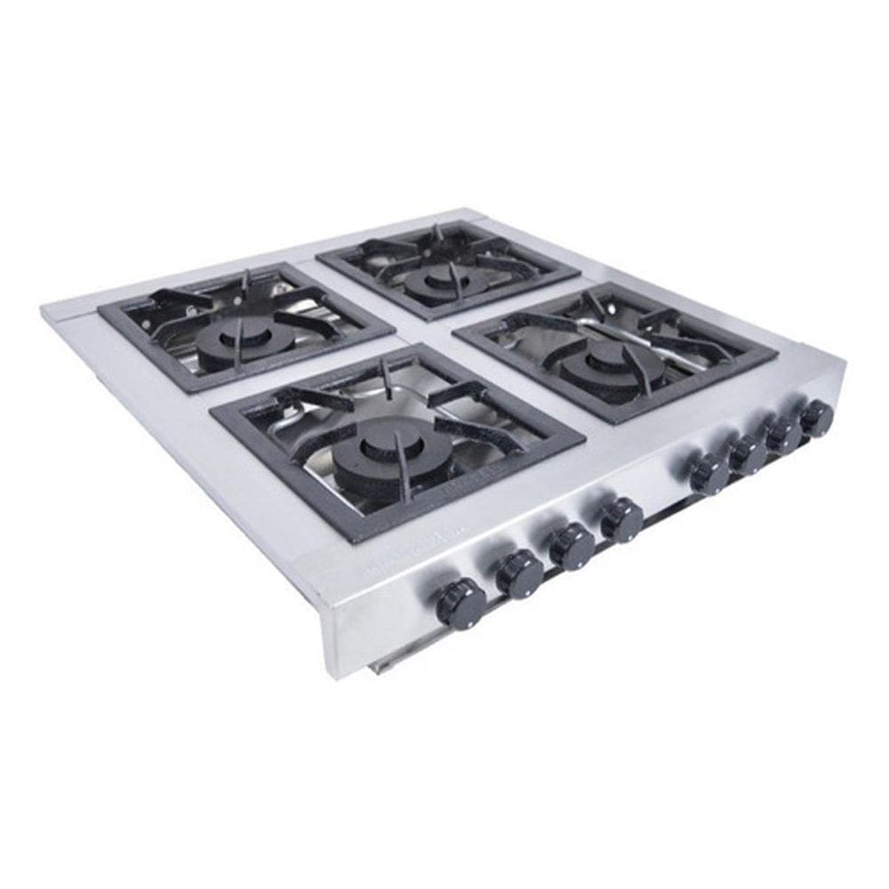 Fogão Gás Industrial Embutir 4 Bocas Inox Qu Duplo Bp 30X30C