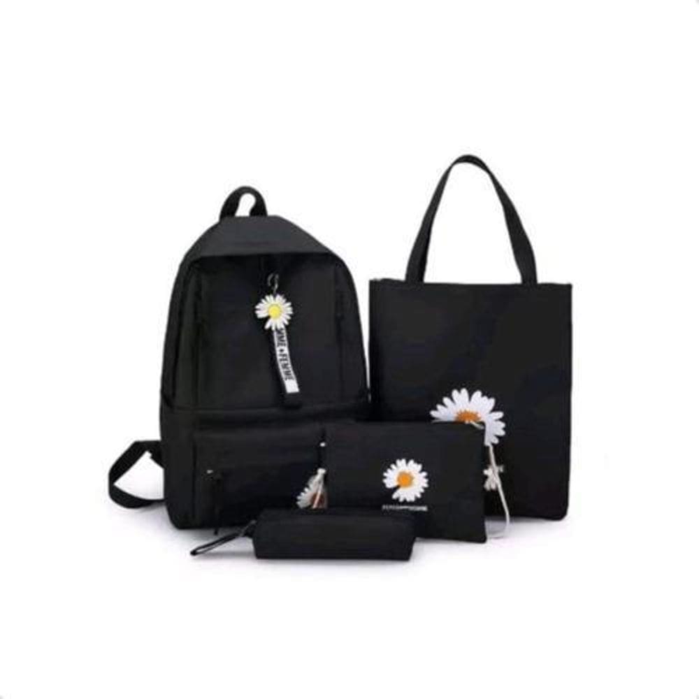 Mochila Feminina Escolar Faculdade Bolsa Casual Chaveiro