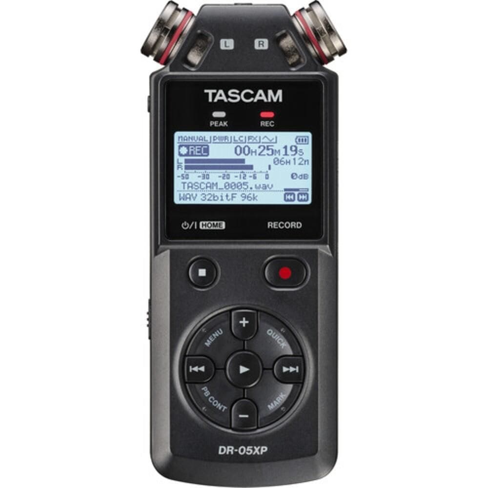 Gravador Tascam Dr-05Xp Portátil De 2 Canais E 32 Bits