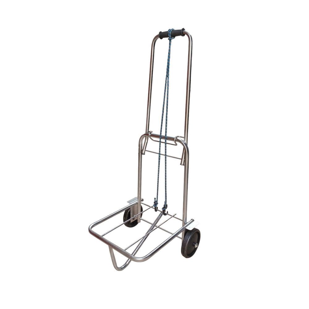 Carrinho De Carga Aço Cromado Dobrável 80Kg Com Elástico