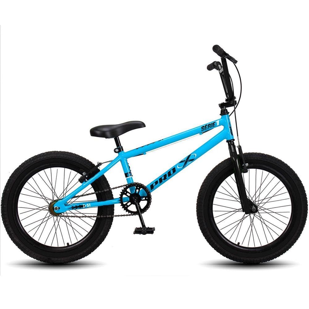 Bicicleta Aro 20 Bmx Pro-X Infantil Série 1 - Azul+Preto