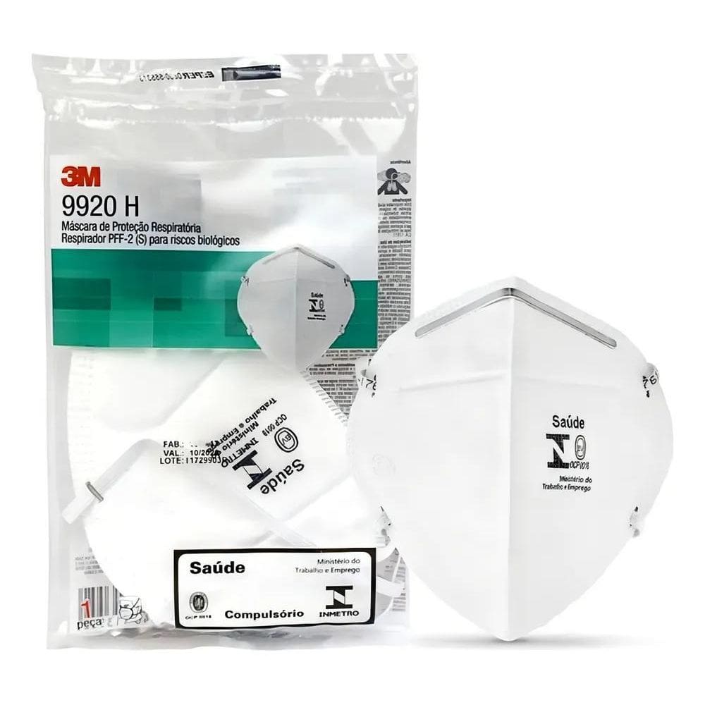 Kit 5 Máscara 3M 9920H N95 Pff2 Reutilizável Hospitalar