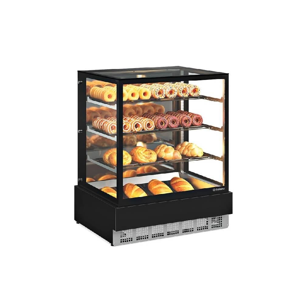 Vitrine Neutra Gelopar Conveniência Preta 100cm MGEN-100