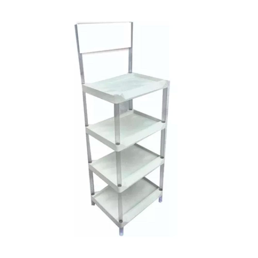 Expositor Rack Injetado 4 Prateleiras / Bandejas Branco
