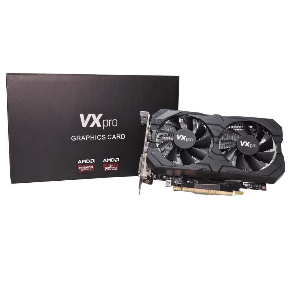 Placa De Vídeo Vx Pro Amd Radeon Rx580 8Gb 256 Bits Gddr5