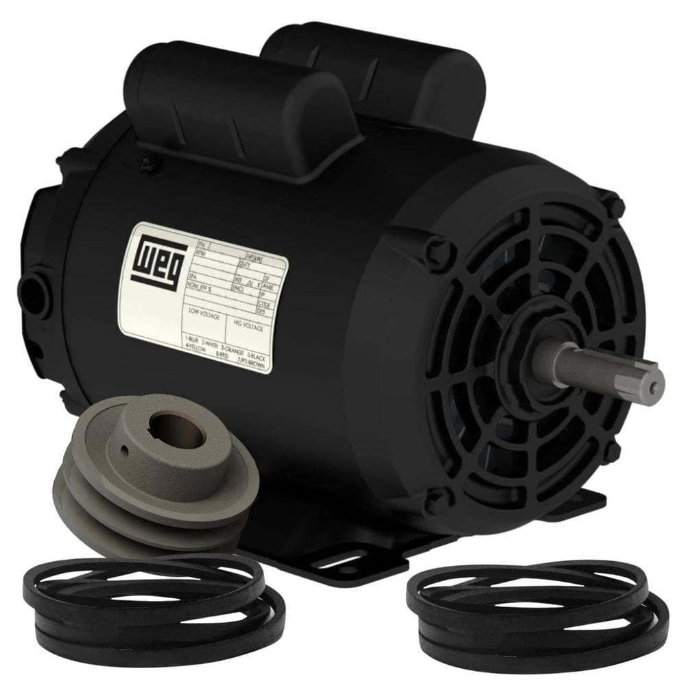 Motor Weg Betoneira 400L 2Cv Mono Kit Polia E Correias A44