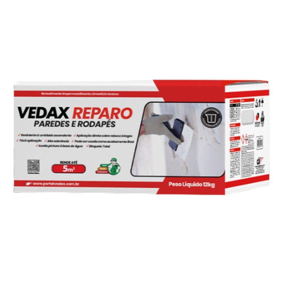 Vedax Block Total Impermeabilizante Cx 12Kg Fosco Cor Branco