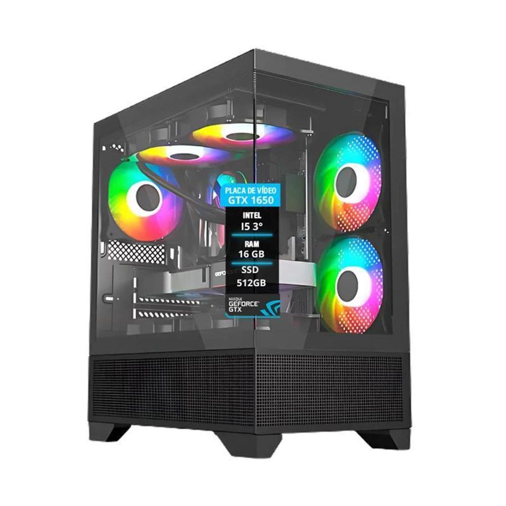 Pc Gamer I5 3 Gtx 1650 Memória 16Gb Ssd 512Gb