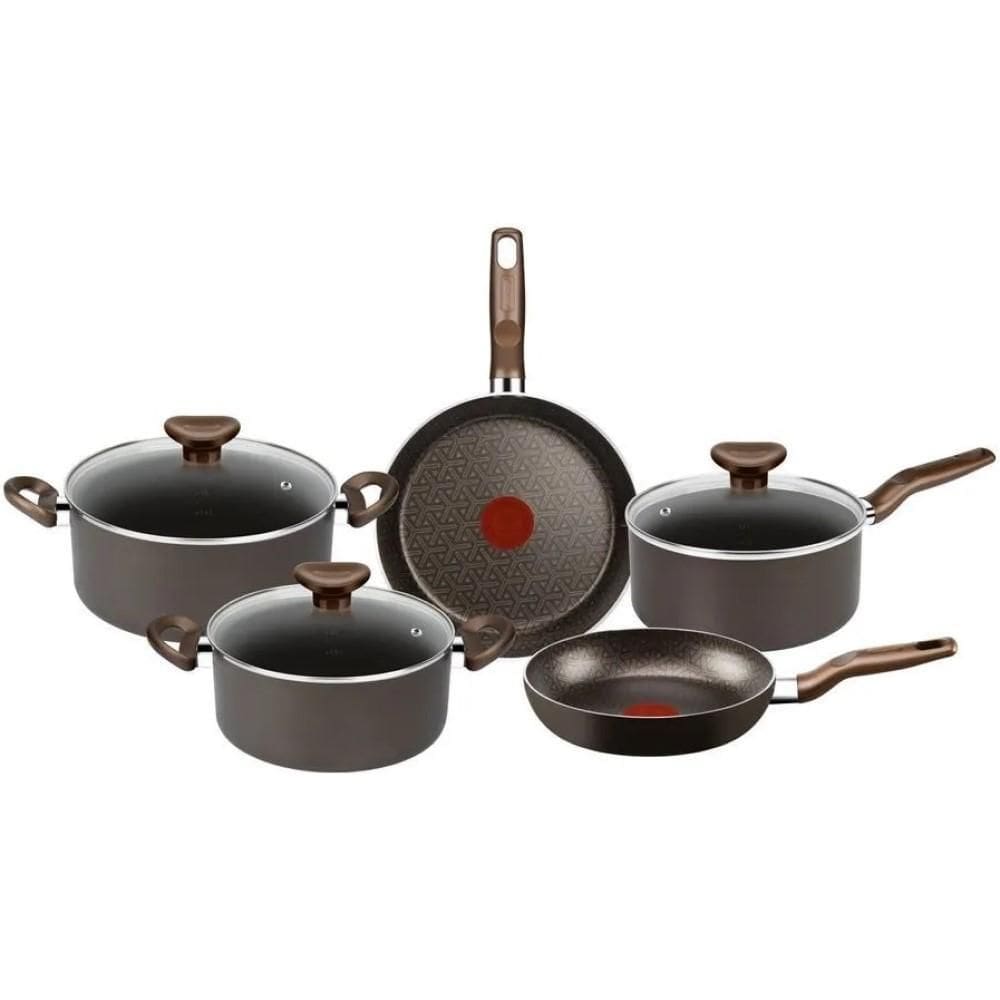 Jogo De Panelas 5 Peças Chocolate Rochedo Expert