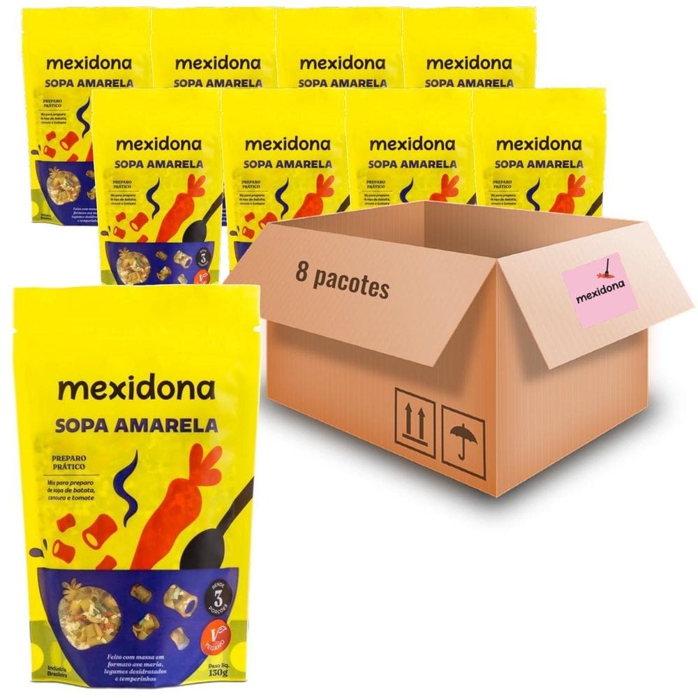 Kit Com 8Und Sopa Amarela Lowcarb Mexidona 160G