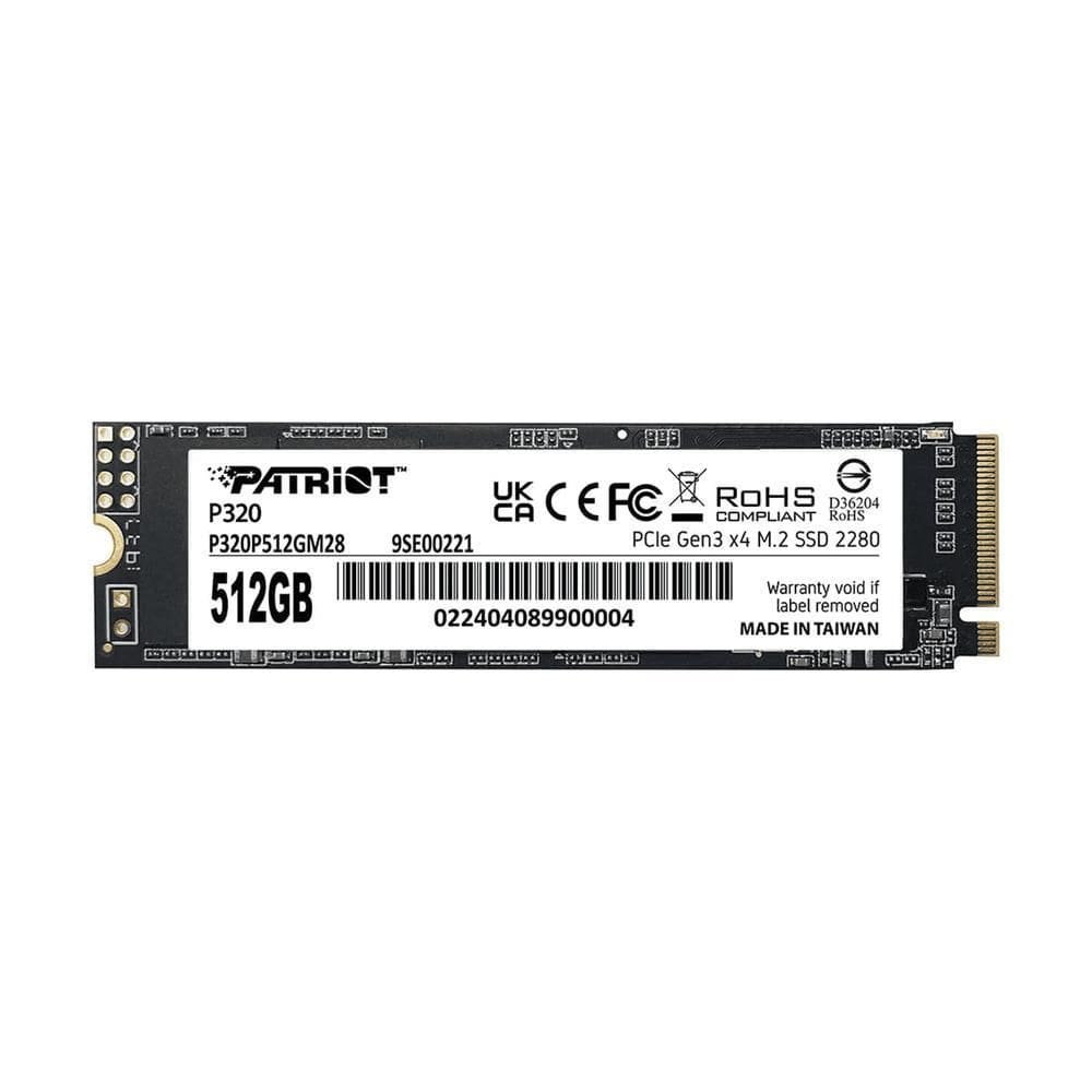 Ssd M.2 Nvme 512Gb Patriot P320 M.2 2280 Pcie Gen3 X4