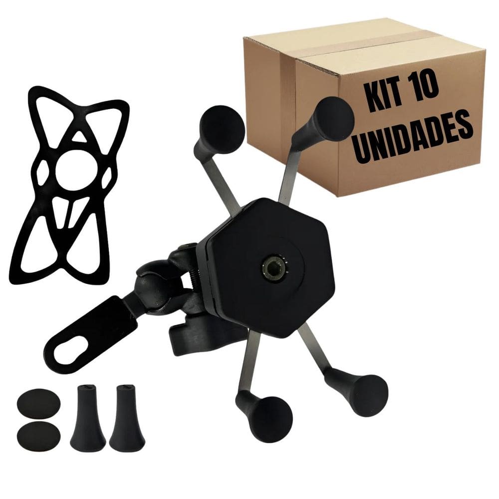 Kit 10 Suporte Garra Gps Porta Celular Motocicleta Universal