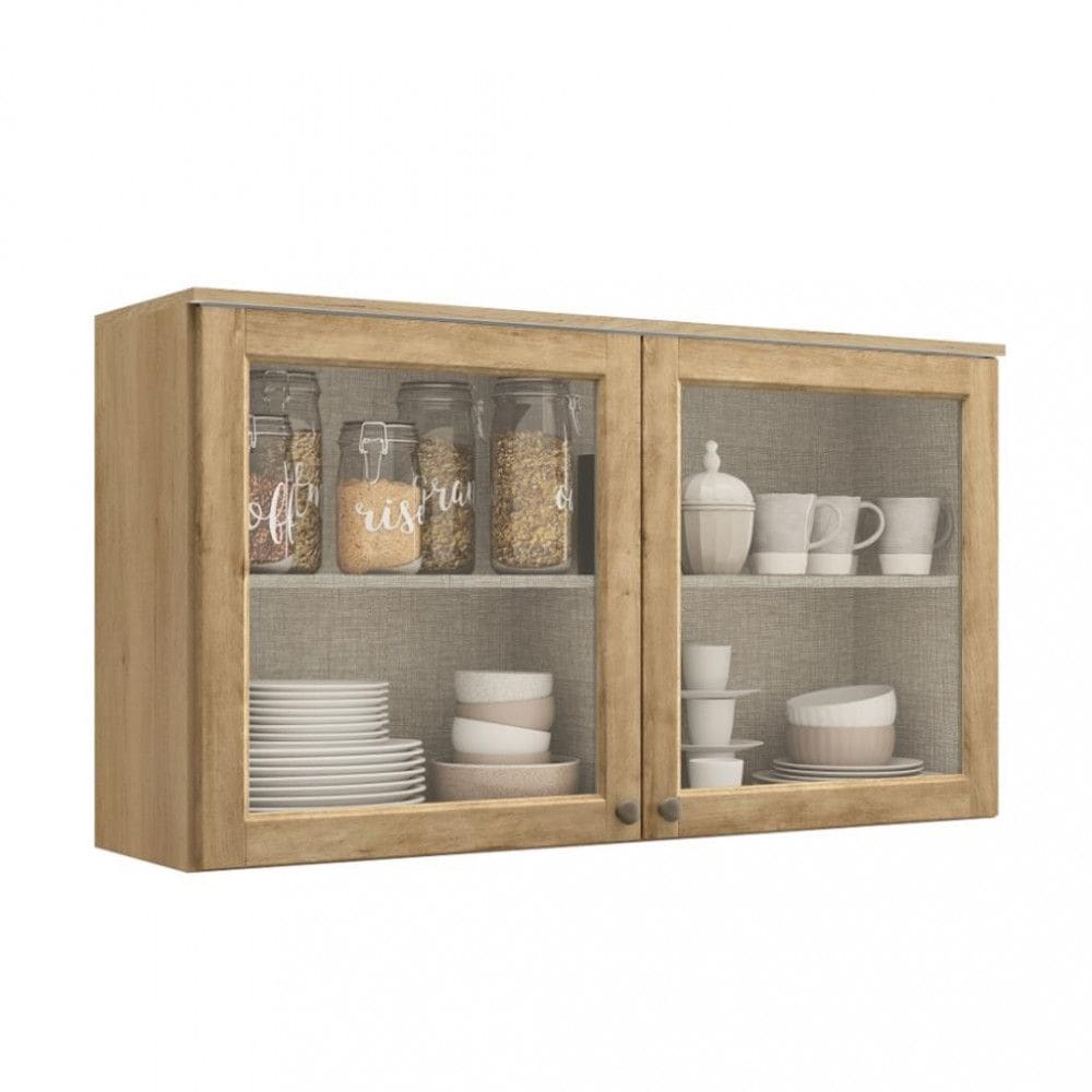 Armario Aereo 2 Portas com Vidro 120cm Finesse THB