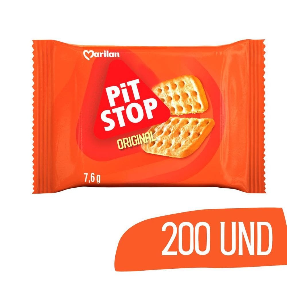 Biscoito Sache Pit Stop Marilan 7,6G - 200 Unidades