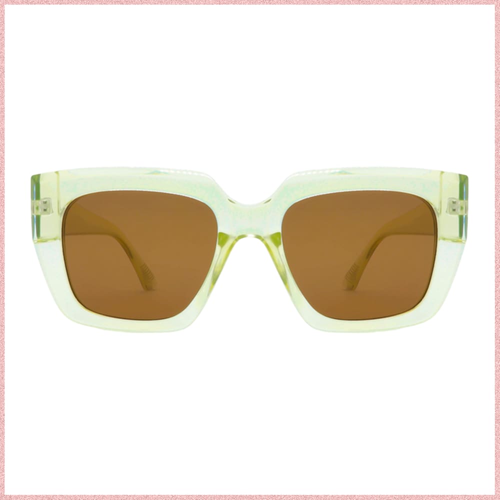 Óculos de Sol Hexagonal Amarelo