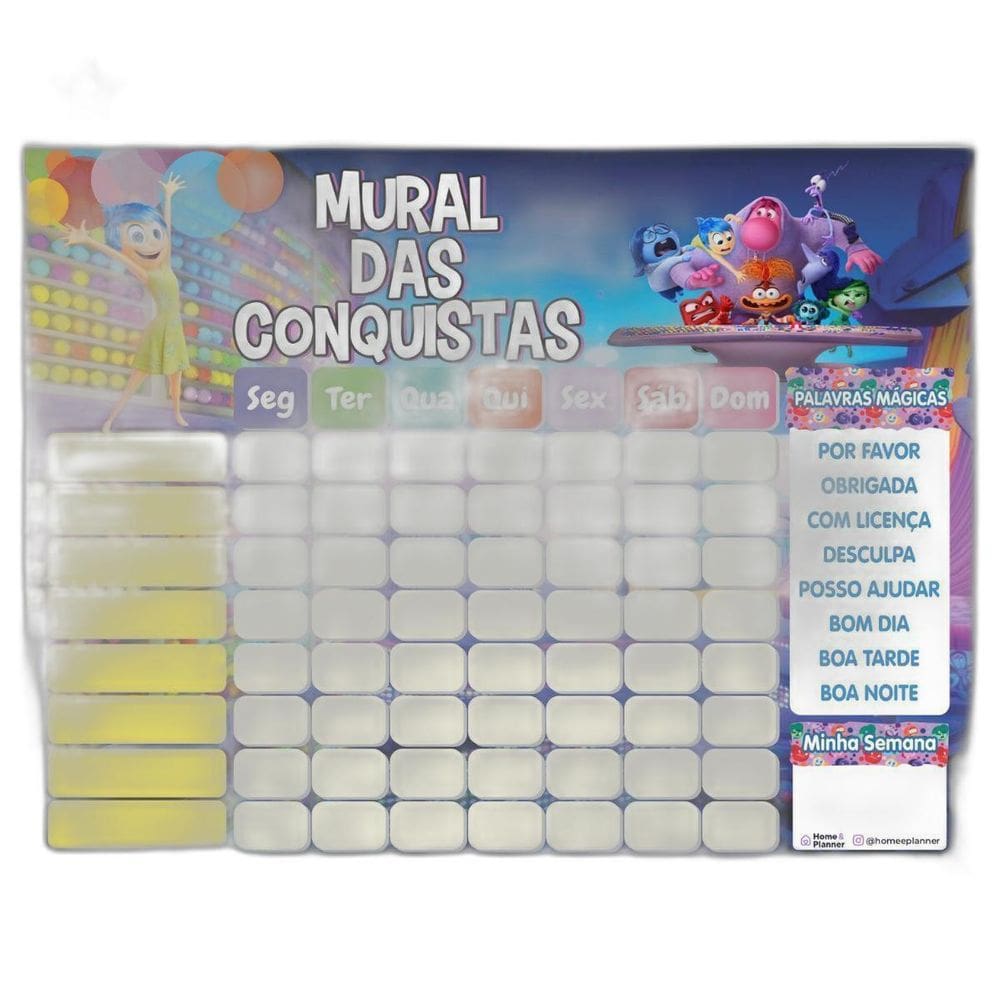 Quadro De Rotina Infantil Parede - Divertidamente Estrelas