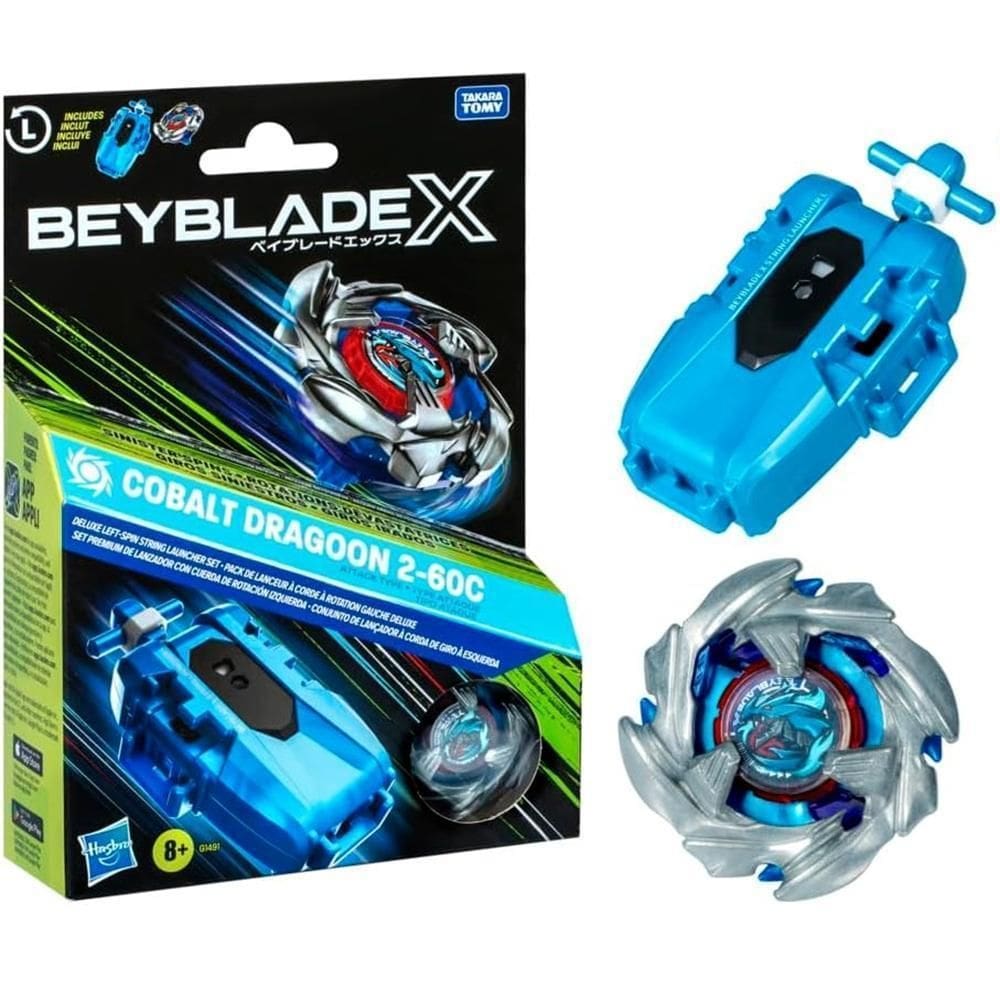 Pião Beyblade Bbx Cobalt Draggon Com Lançador - Hasbro