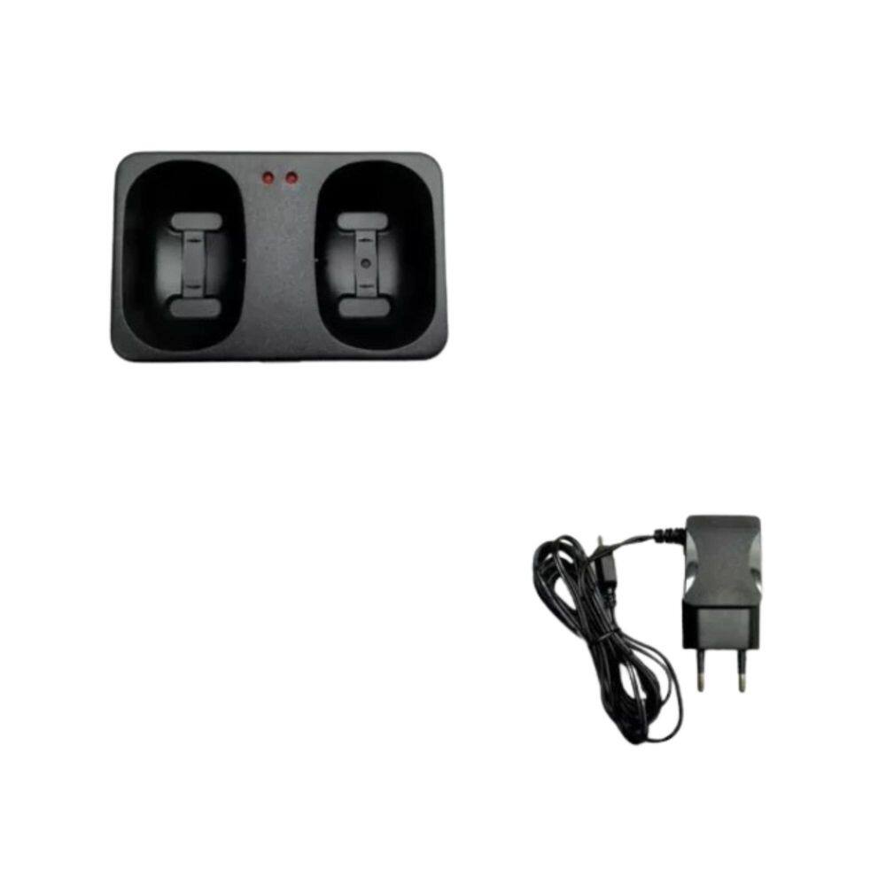 Fonte + Base Carregadora Para Rádio Intelbras Rc4100 Rc4102