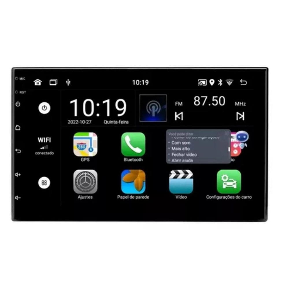 Multimidia 7 Pol Carplay 32G Comando Voz Gps Lelong 6317