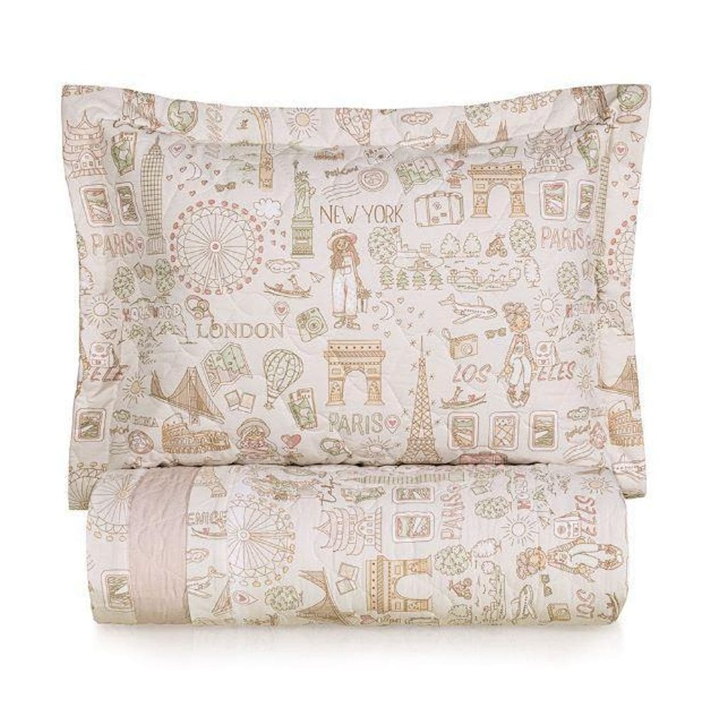 Cobreleito Solteiro Viajante 200 Fios Karsten