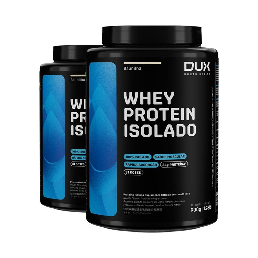 Kit 2 Whey Protein Isolado Dux Baunilha 900G