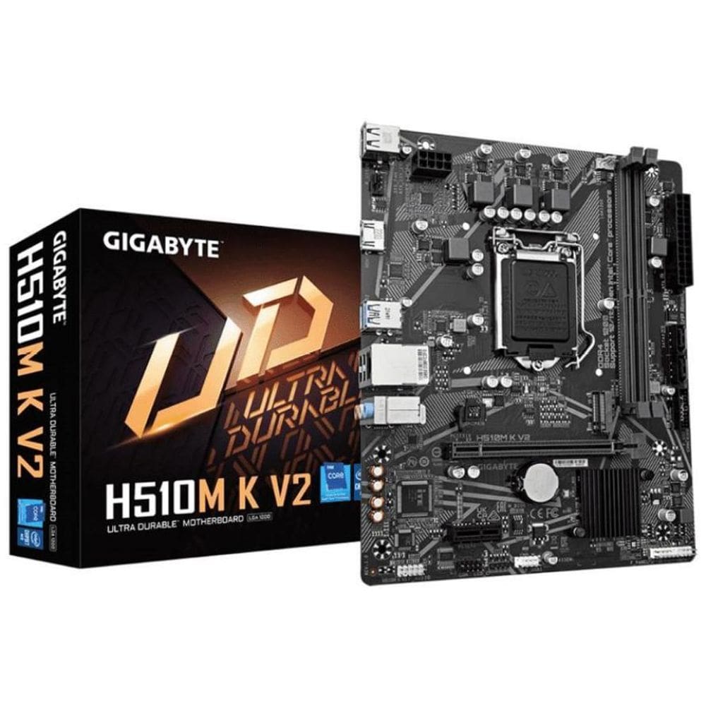 Placa Mãe Gigabyte H510M K V2 - Intel 1200 Ddr4 M2 Nvme Hdmi