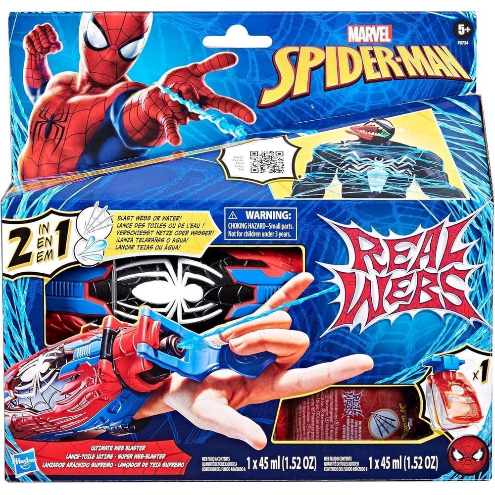 Marvel Spider-Man Real Webs Web Blaster 2-In-1 Blaster F8734
