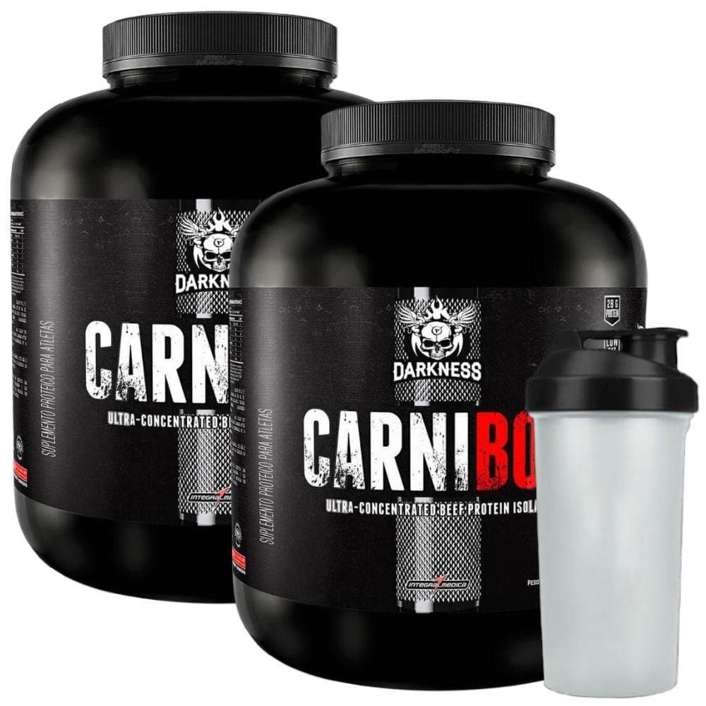 Kit 2 Carnibol Isolado Blueberry 1.8Kg Coqueteleira Darkness