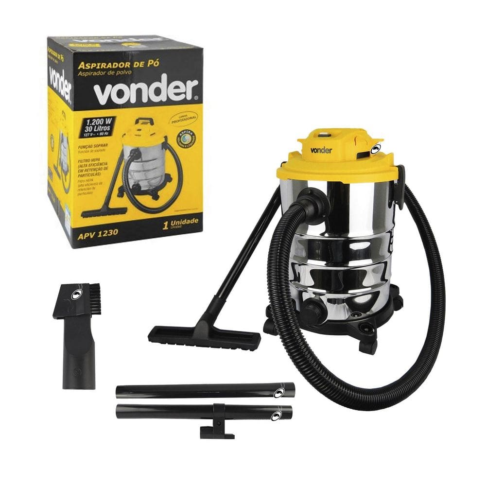 Aspirador Pó E Líquidos 1200W 30 Litros Apv 1230 220V Vonder