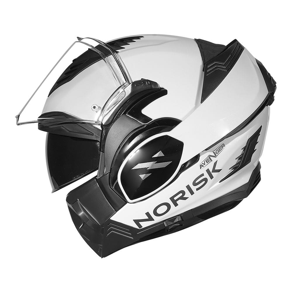 Capacete Norisk Avenger Monocolor Branco Brilhante