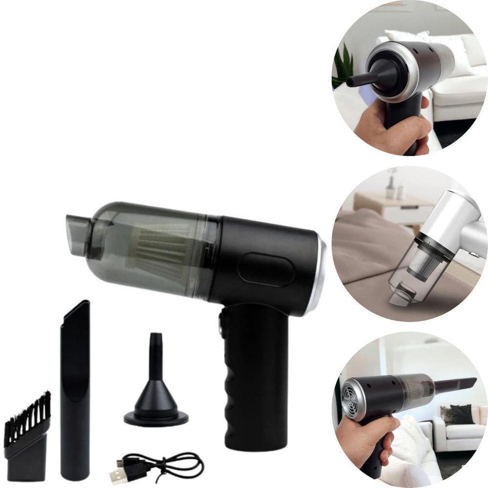 Mini Aspirador De Pó Soprador 3 Em 1 Portatil Recarregável