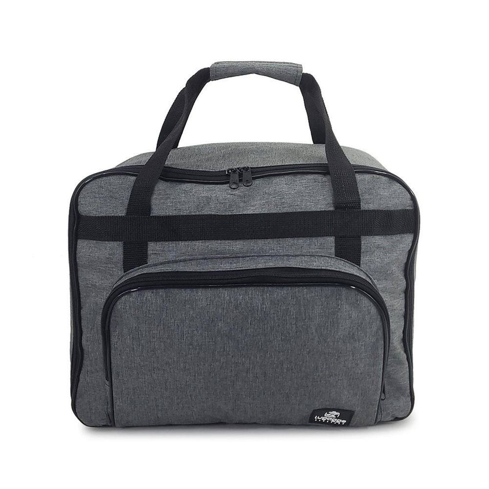Bolsa Maquina Costura Portátil Caseira Cinza Claro Mescla