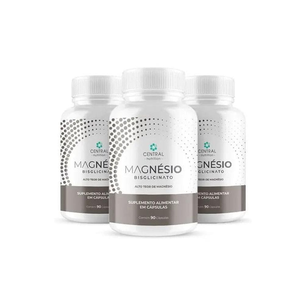 Kit 3X 3Mag - Pool De Magnésio  90 Cáps  Central Nutrition